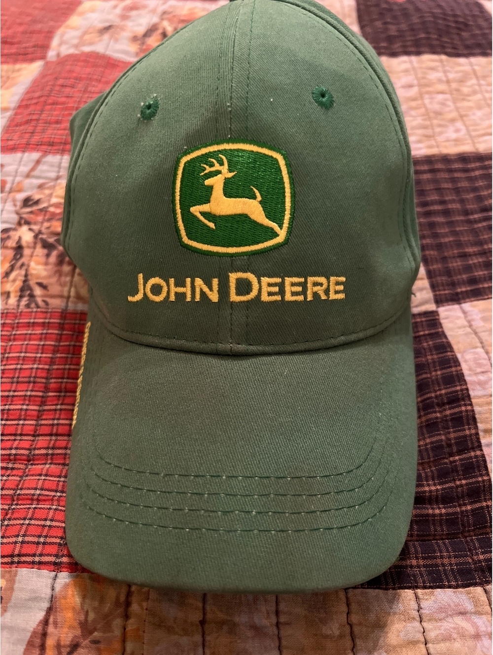 John Deere Green Cotton Baseball Cap Hat One Size Fits Most